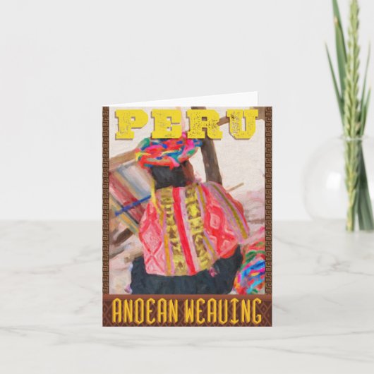 ペルー: アンデス山脈の編むNotecardの芸術 カード (正面)