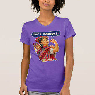 ペルー インカ パワー ウーマン ロージーTシャツ - Inka1821 ラベル Tシャツ