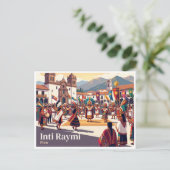 ペルー クスコの太陽祭りInti Raymi ポストカード (スタンド正面)