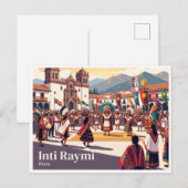 ペルー クスコの太陽祭りInti Raymi ポストカード (正面/裏面)