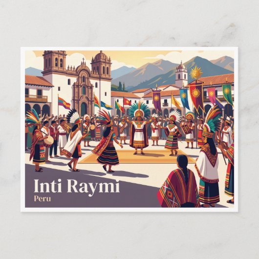 ペルー クスコの太陽祭りInti Raymi ポストカード (正面)