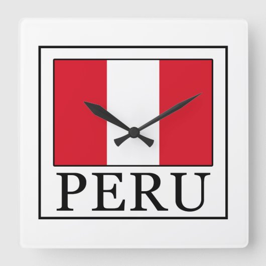 ペルー スクエア壁時計 (正面)