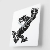 ペルー・ドラゴン スクエア壁時計 (傾斜)