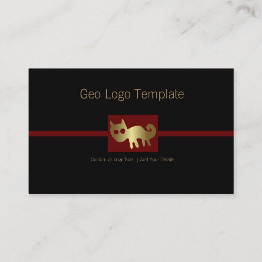 ペルー·ナスカ·金ゴールドジオグリフ·キツネ·ロゴ 名刺 (正面)