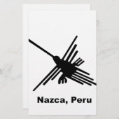 ペルー,ハミングバードナスカ 便箋 (正面/裏面)