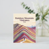 ペルー ビニクンカ 虹色の山 ポストカード (スタンド正面)
