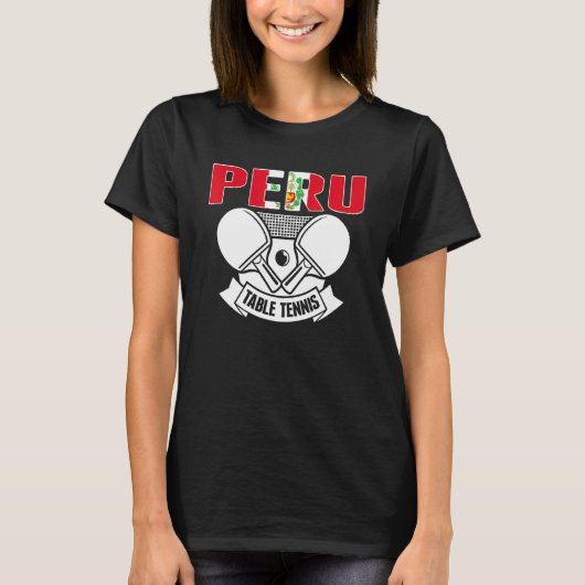 ペルー ピンポン ペルー卓球チーム サポート Tシャツ (正面)