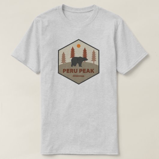 ペルー・ピーク・ウィルダネス バーモント州 クマ Tシャツ (デザイン正面)