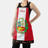 ペルー、ペルー国旗のシェフキッチン エプロン (インサイチュ)