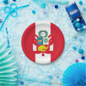 ペルー&ペルー国旗、エンブレム、パーティー/スポーツ ペーパープレート (パーティー)