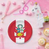 ペルー&ペルー国旗、エンブレム、パーティー/スポーツ ペーパープレート (パーティー)