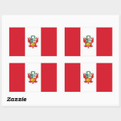 ペルー/ペルー国旗 長方形シール (シート)