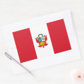 ペルー/ペルー国旗 長方形シール (封筒)