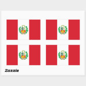 ペルー/ペルー国旗 長方形シール (シート)