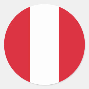 ペルー（ペルー）国旗 ラウンドシール