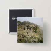 ペルー、マチュピチュ。マチュの古代の城 缶バッジ (正面&裏面)