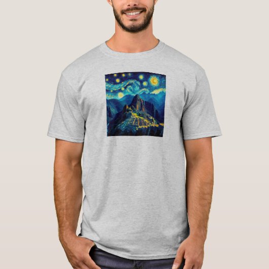 ペルー マチュピチュ 星空 Tシャツ (正面)