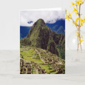 ペルー·マチュ·ピチュ カード (黄色い花)