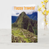 ペルー·マチュ·ピチュ「ハッピー·トラベル」 カード (黄色い花)