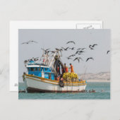 ペルー、ロス・オルガノス。魚釣りボートインロスオルガノス ポストカード (正面/裏面)