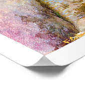 ペルー、山の下の都市の屋根、ヴィンテージ ポスター (角)