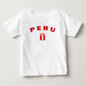 ペルーFPFのサッカーのティー ベビーTシャツ (正面)