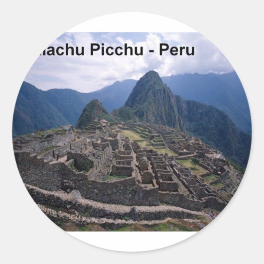 ペルーMachu Picchuの遺跡(英国) ラウンドシール (正面)