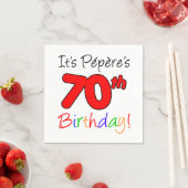 ペレの70番目の誕生日フランスのおじいちゃん スタンダードカクテルナプキン (インサイチュ)