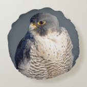 ペレグリン《鳥》ハヤブサはハドソン川沿い ラウンドクッション (裏面)