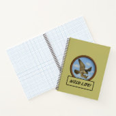 ペレグリン《鳥》ハヤブサダークカーキスパイラルノート ノートブック (内部)