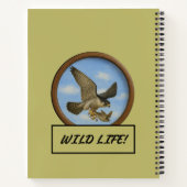 ペレグリン《鳥》ハヤブサダークカーキスパイラルノート ノートブック (裏面)