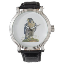 ペレグリン《鳥》ハヤブサレザーストラップ付き腕時計