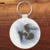 ペレグリン《鳥》ハヤブサ飛行中 キーホルダー (正面)