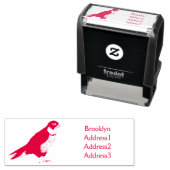 ペレグリン《鳥》ハヤブサ鳥の漫画イラストレーション セルフインキングスタンプ (インサイチュ)