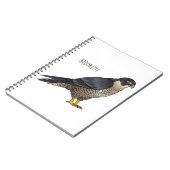 ペレグリン《鳥》ハヤブサ鳥の漫画イラストレーション ノートブック (左側)