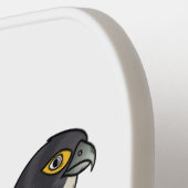 ペレグリン《鳥》ハヤブサ鳥の漫画イラストレーション ピックルボールラケット (左詳細)