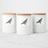 ペレグリン《鳥》ハヤブサ鳥の漫画イラストレーション フードラベル (ボトル)