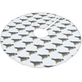 ペレグリン《鳥》ハヤブサ鳥の漫画イラストレーション ブラッシュドポリエステルツリースカート (アングル)