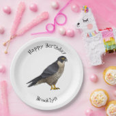 ペレグリン《鳥》ハヤブサ鳥の漫画イラストレーション ペーパープレート (パーティー)