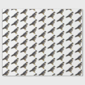 ペレグリン《鳥》ハヤブサ鳥の漫画イラストレーション ラッピングペーパー (フラット)