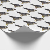 ペレグリン《鳥》ハヤブサ鳥の漫画イラストレーション ラッピングペーパー (角)