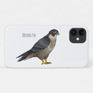 ペレグリン《鳥》ハヤブサ鳥の漫画イラストレーション iPhone 11 ケース