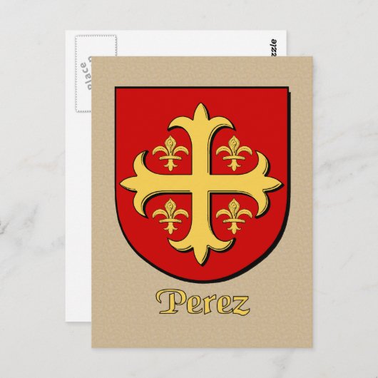 ペレスファミリーヘラルディックシールド ポストカード (正面/裏面)