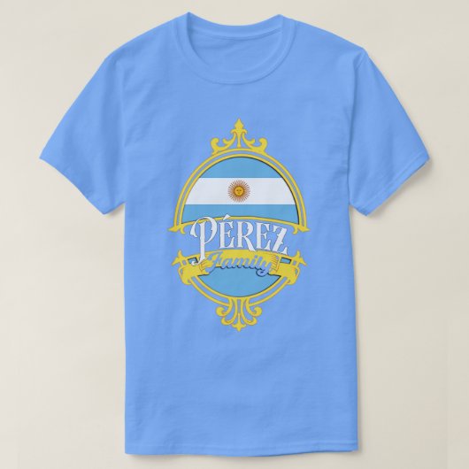 ペレス一族アルゼンチン国旗 Tシャツ (デザイン正面)