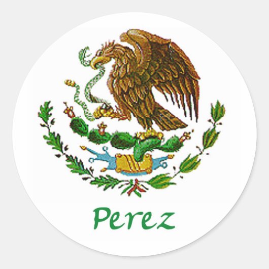 ペレス・メキシコ国印 ラウンドシール (正面)