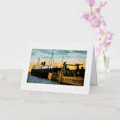 ペレマーケットカーフェリーNo 18, Manitowoc 箔グリーティングカード (蘭)