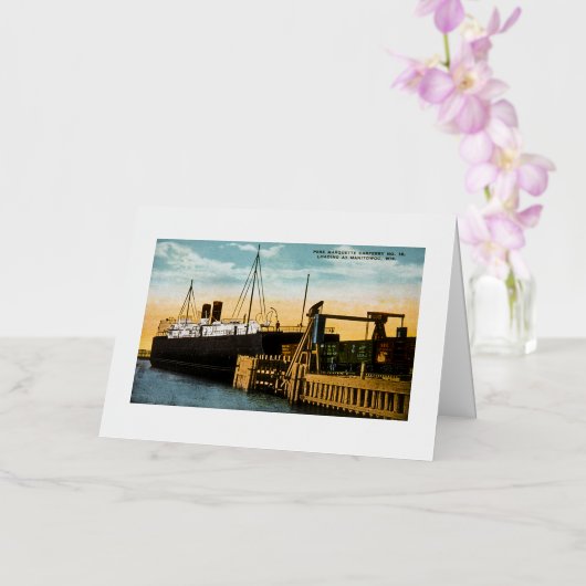 ペレマーケットカーフェリーNo 18, Manitowoc 箔グリーティングカード (蘭)