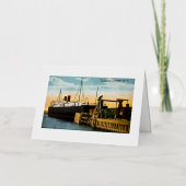 ペレマーケットカーフェリーNo 18, Manitowoc 箔グリーティングカード (正面)