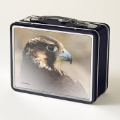 ペレ素晴らしグリン《鳥》ハヤブサのVignettedプロフィール メタルランチボックス (裏面)