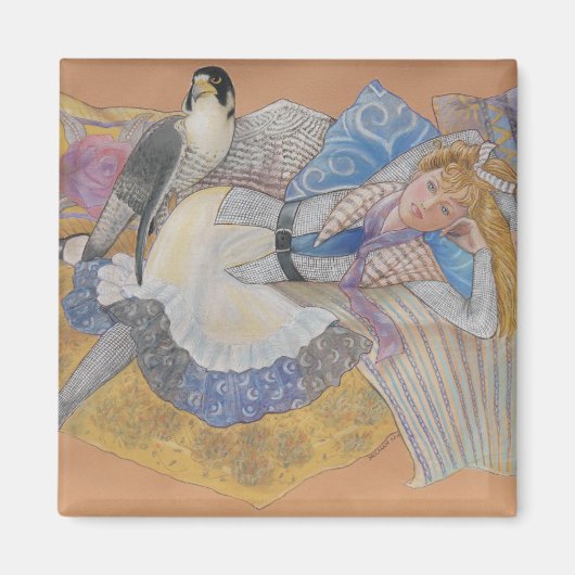 ペレ素晴らしグリン《鳥》ハヤブサ磁石 マグネット (正面)